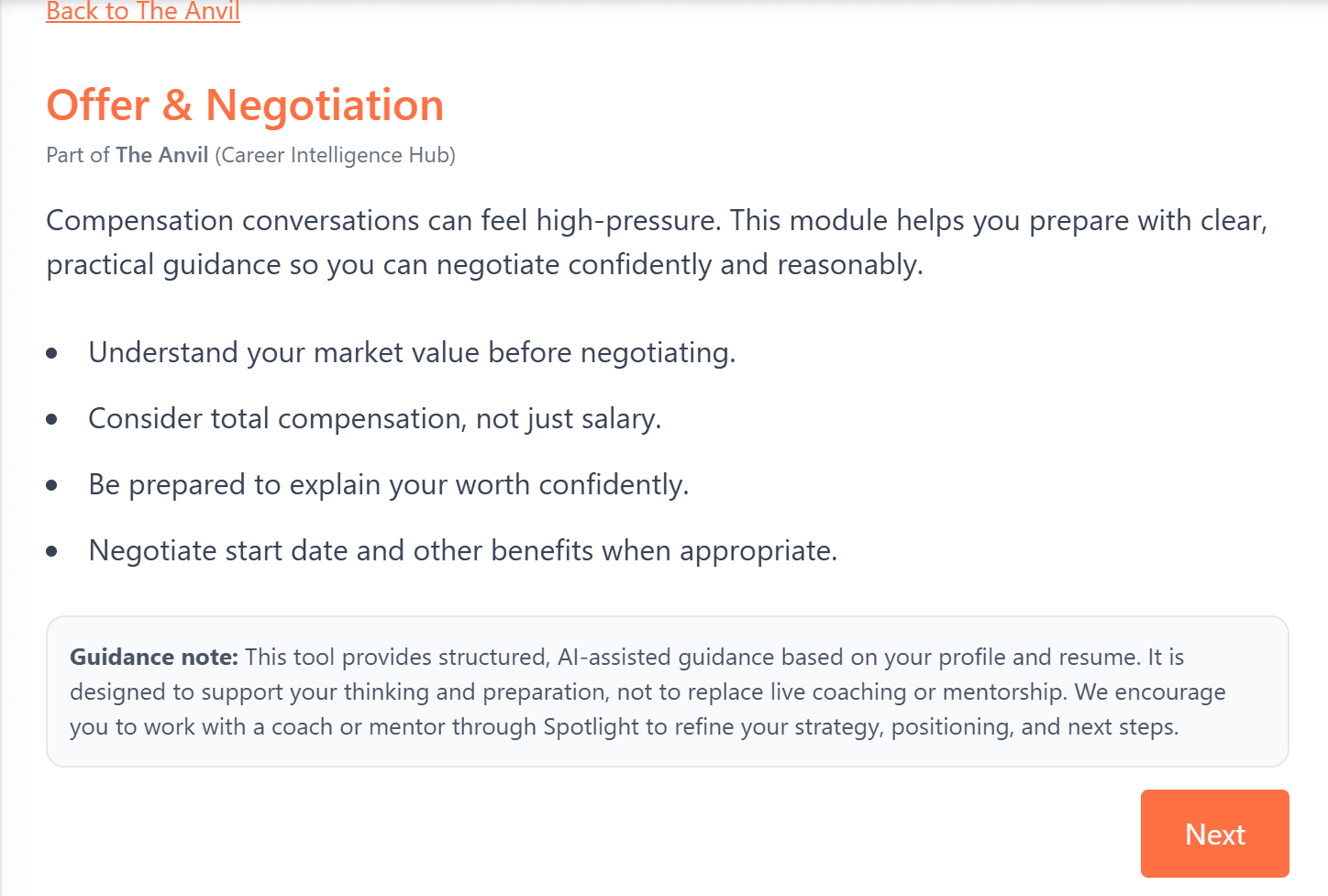 Negotiation Input